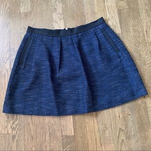Black and Blue Tweed French Connection Mini Skirt